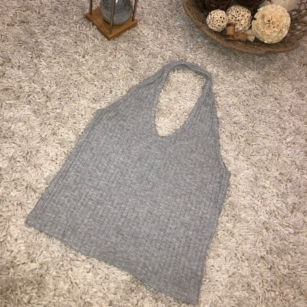 Gray Halter Top!!